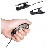 Черные электрические зажимы для сосков Shock Therapy Nipple Clamps - Pipedream - купить с доставкой в Реутове