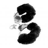 Металлические наручники Furry Love Cuffs с черным мехом - Pipedream - купить с доставкой в Реутове