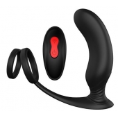 Черный массажер простаты REMOTE P-PLEASER - Dream Toys - в Реутове купить с доставкой
