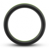 Черно-зеленое эрекционное кольцо Silicone Go Pro Cock Ring - Blush Novelties - в Реутове купить с доставкой