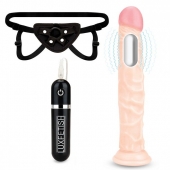Регулируемые трусики с вибрирующей насадкой - 21 см. - Lux Fetish - купить с доставкой в Реутове