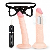 Регулируемые трусики с 2 насадками - 16 и 15 см. - Lux Fetish - купить с доставкой в Реутове