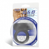 Черное двойное силиконовое кольцо С B GEAR - BlueLine - в Реутове купить с доставкой