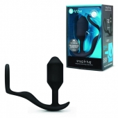 Черное эрекционное кольцо с анальным плагом Snug   Tug - b-Vibe - в Реутове купить с доставкой