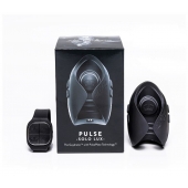Темно-серый инновационный мужской осциллятор PULSE SOLO LUX с пультом ДУ - Hot Octopuss - в Реутове купить с доставкой