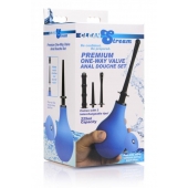 Анальный душ с 3 насадками Premium One-way Valve Anal Douche Set - XR Brands - купить с доставкой в Реутове