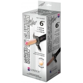 Пояс-трусики с насадкой Glamour Silver - 15,5 см. - LOVETOY (А-Полимер) - купить с доставкой в Реутове