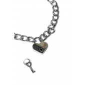 Серебристый ошейник Embrace с ключиком - Lola Games - купить с доставкой в Реутове