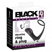 Черное эрекционное кольцо с анальной вибропробкой Vibrating Ring   Plug - Orion - в Реутове купить с доставкой