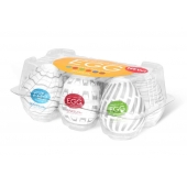 Набор из 6 мастурбаторов Tenga EGG Easy Beat с различным рельефом - Tenga - в Реутове купить с доставкой