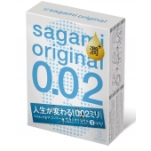 Ультратонкие презервативы Sagami Original 0.02 Extra Lub с увеличенным количеством смазки - 3 шт. - Sagami - купить с доставкой в Реутове