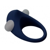 Гладкое синее эрекционное виброкольцо STIMU RING - Dream Toys - в Реутове купить с доставкой