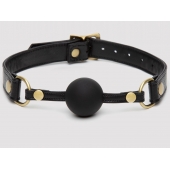 Черный кляп-шар Bound to You Faux Leather Ball Gag - Fifty Shades of Grey - купить с доставкой в Реутове