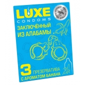 Презервативы  Заключенный из Алабамы  с ароматом банана - 3 шт. - Luxe - купить с доставкой в Реутове