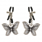 Зажимы на соски с бабочками Butterfly Nipple Clamps - Pipedream - купить с доставкой в Реутове