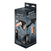 Черный женский пояс BEST SELECT с 3 насадками и вибрацией - LOVETOY (А-Полимер) - купить с доставкой в Реутове