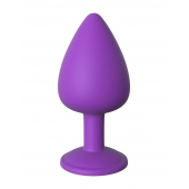 Фиолетовая анальная пробка со стразом Her Little Gem Large Plug - 9,5 см. - Pipedream - купить с доставкой в Реутове