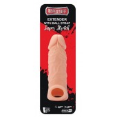 Телесная насадка EXTENDER WITH BALL STRAP 5.5 - 14 см. - Dream Toys - в Реутове купить с доставкой