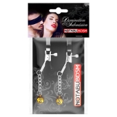 Оригинальные зажимы на соски с желтыми шариками - Notabu - купить с доставкой в Реутове