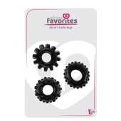 Набор из 3 черных эрекционных колец SET OF 3 COCKRINGS - Dream Toys - в Реутове купить с доставкой