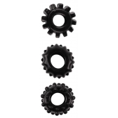 Набор из 3 черных эрекционных колец SET OF 3 COCKRINGS - Dream Toys - в Реутове купить с доставкой