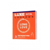 Презервативы с продлевающим эффектом LUXE Royal Long Love - 3 шт. - Luxe - купить с доставкой в Реутове