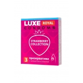 Презервативы с ароматом клубники LUXE Royal Strawberry Collection - 3 шт. - Luxe - купить с доставкой в Реутове