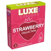 Презервативы с ароматом клубники LUXE Royal Strawberry Collection - 3 шт. - Luxe - купить с доставкой в Реутове