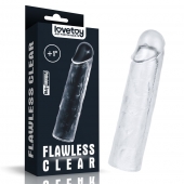 Прозрачная насадка-удлинитель Flawless Clear Penis Sleeve Add 1 - 15,5 см. - Lovetoy - в Реутове купить с доставкой