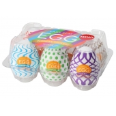 Набор из 6 мастурбаторов Tenga EGG IV с различным рельефом - Tenga - в Реутове купить с доставкой