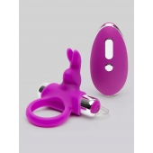 Лиловое виброкольцо с пультом ДУ Remote Control Cock Ring - Happy Rabbit - в Реутове купить с доставкой