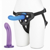 Страпон унисекс Beginners Strap-On с 2 насадками - 15 и 13 см. - Lux Fetish - купить с доставкой в Реутове