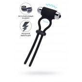 Черное эрекционное лассо на пенис Jat - A-toys - в Реутове купить с доставкой