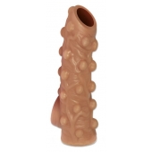Телесная насадка с бугорками и открытой головкой Nude Sleeve S - 10 см. - KOKOS - в Реутове купить с доставкой