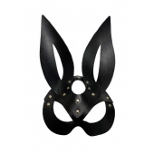 Черная кожаная маска зайки Miss Bunny - БДСМ Арсенал - купить с доставкой в Реутове