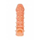 Телесная закрытая насадка с пупырышками Cock Sleeve Size M - 15,6 см. - KOKOS - в Реутове купить с доставкой