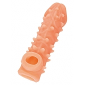 Телесная закрытая насадка с пупырышками Cock Sleeve Size L - 17,6 см. - KOKOS - в Реутове купить с доставкой