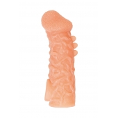 Телесная закрытая насадка с шершавой головкой Cock Sleeve Size M - 15,6 см. - KOKOS - в Реутове купить с доставкой