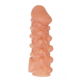 Телесная закрытая насадка с шариками Cock Sleeve Size S - 13,8 см. - KOKOS - в Реутове купить с доставкой
