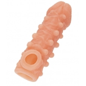 Телесная закрытая насадка с шариками Cock Sleeve Size S - 13,8 см. - KOKOS - в Реутове купить с доставкой