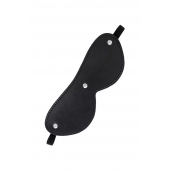 Черная кожаная маска Anonymo с мягким подкладом - ToyFa - купить с доставкой в Реутове