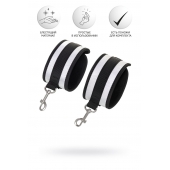 Серебристо-черные наручники Anonymo - ToyFa - купить с доставкой в Реутове