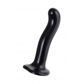 Черный стимулятор для пар P G-Spot Dildo Size M - 18 см. - Strap-on-me - в Реутове купить с доставкой