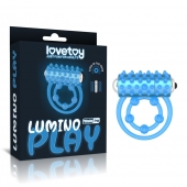 Голубое, светящееся в темноте виброкольцо Lumino Play Vibrating Penis Ring - Lovetoy - в Реутове купить с доставкой