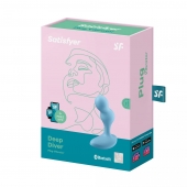 Голубой анальный вибростимулятор Deep Driver - 11,2 см. - Satisfyer - в Реутове купить с доставкой