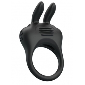 Черное эрекционное кольцо с вибрацией Davion - Baile - в Реутове купить с доставкой