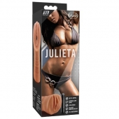 Мастурбатор-вагина цвета карамели Julieta с вибрацией - Blush Novelties - в Реутове купить с доставкой