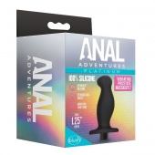 Черный анальный вибромассажёр Silicone Vibrating Prostate Massager 02 - 10,8 см. - Blush Novelties - в Реутове купить с доставкой