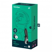 Черный анальный вибратор Hot Passion с функцией нагрева - Satisfyer - в Реутове купить с доставкой