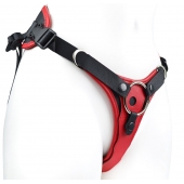 Красно-черный женский пояс с 2 способами крепления насадок - LOVETOY (А-Полимер) - купить с доставкой в Реутове